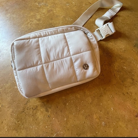 lululemon athletica Handbags - lululemon athletica Quilted Padded Waist Pack — Light Beige